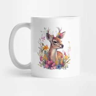 Deer Floral Mug